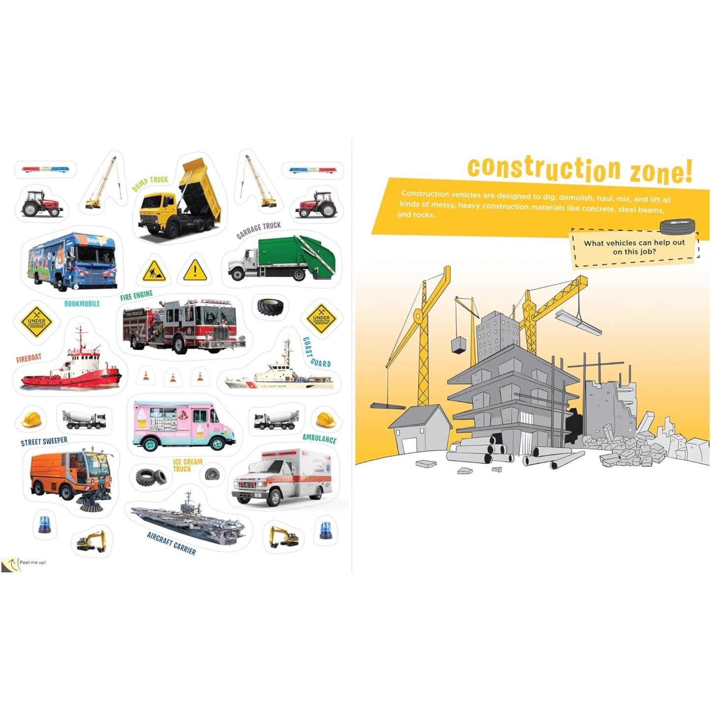 Peel & Discover: Cars! Trucks! Trains! and More