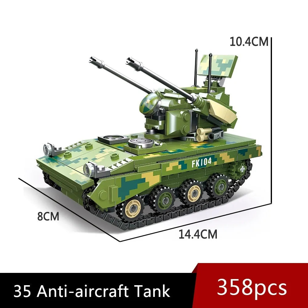 jiestar military type 09 twin 35 anti aircraft gun tank bricks toy usablocks 712 jiestar military type 09 twin 35 anti aircraft gun tank bricks toy usablocks 712