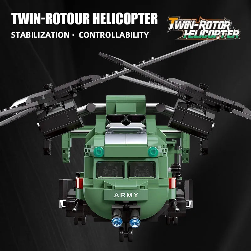 jiestar technical moc twin rotor helicopter bricks toy 58008 usablocks 824 jiestar technical moc twin rotor helicopter bricks toy 58008 usablocks 824