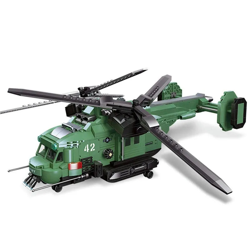 jiestar technical moc twin rotor helicopter bricks toy 58008 usablocks 906 jiestar technical moc twin rotor helicopter bricks toy 58008 usablocks 906
