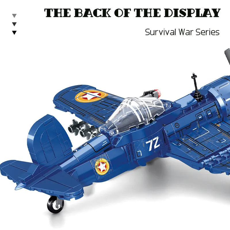 sembo military ww2 bomber army aircraft f4u plane bricks toy usablocks 400 sembo military ww2 bomber army aircraft f4u plane bricks toy usablocks 400
