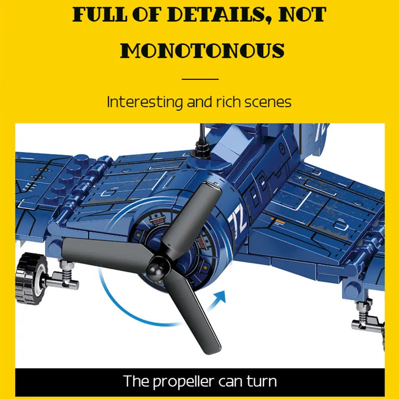 sembo military ww2 bomber army aircraft f4u plane bricks toy usablocks 506 sembo military ww2 bomber army aircraft f4u plane bricks toy usablocks 506