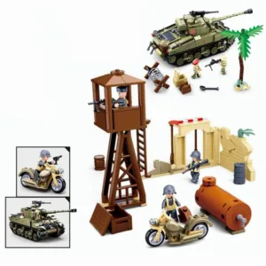 sluban military moc ww2 army battle of el alamein bricks toy usablocks 991