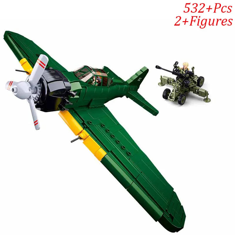 sluban moc military aircraft ww2 m6m attack plane bricks toy usablocks 439 sluban moc military aircraft ww2 m6m attack plane bricks toy usablocks 439